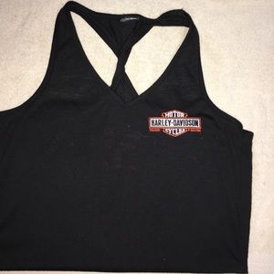 black bar and shield tank top